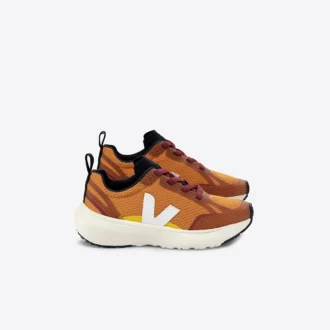 Canary elastiske snørebånd Alveomesh Pumpkin White