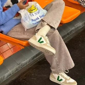 V-10 Læder Hvid Emeraude Sahara