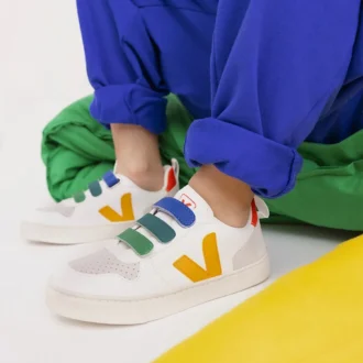 V-10 læder Multico White Ouro